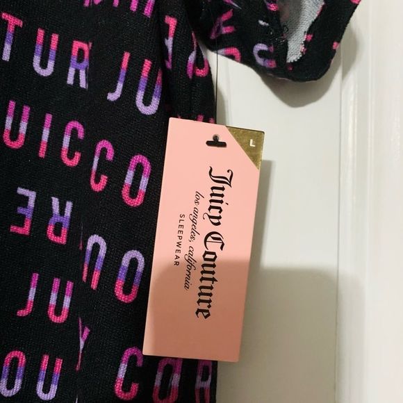 NEW JUICY COUTURE LOGO SLEEP SHIRT L - Picture 4 of 4